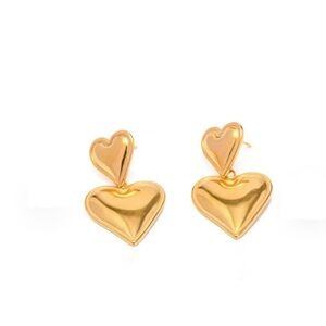 Universal Threads Gold Heart Dangle Earrings
